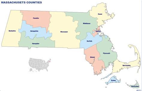 Massachusetts Counties Wall Maps Of The World The Wall Maps