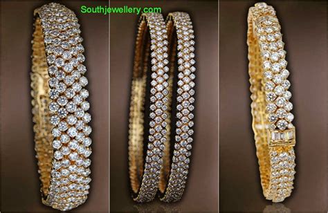 Sparkling Diamond Bangles - Jewellery Designs