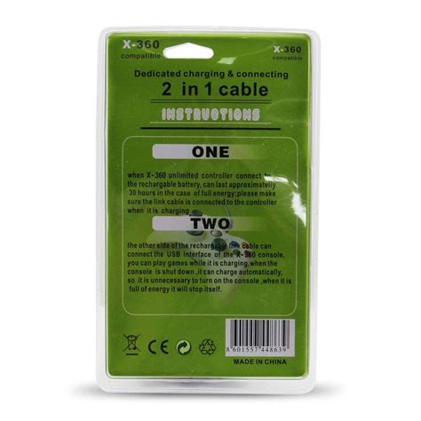 Kabel przewód Play and Charge graj ładuj pada kontroler Xbox 360