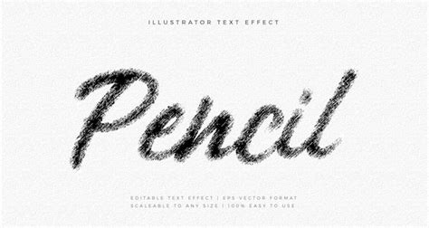 Premium Vector | Pencil Handwriting Text Style Font Effect