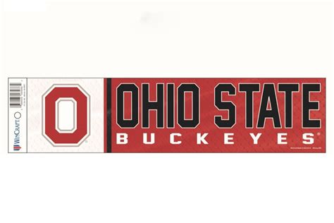 Ohio State Buckeyes Bumper Sticker 3 X 12 Ohio State Buckeyes