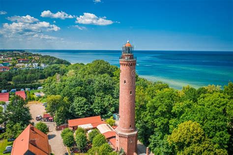 Lighthouse by Baltic Sea. Tourism by the Sea in Poland Stock Photo ...