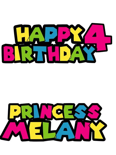 Pin De Melitany En Happy Birthday Y Nombres Letras De Mario Bros