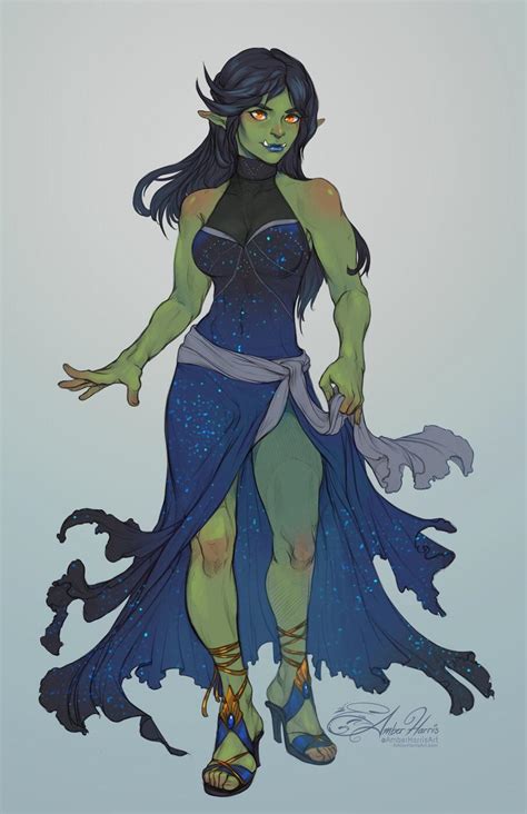 Beautiful Orc Elf By Amber Harris Rwow