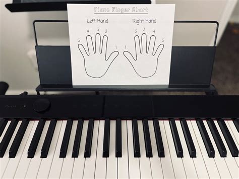 Printable Piano Finger Handout Digital Download 8.5 X 11 Inches - Etsy