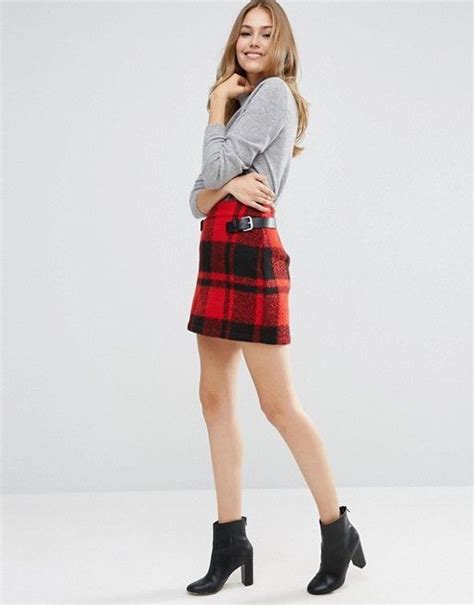 Asos Mini Skirt In Tartan Streetstyleskirtsshort Faldas Mujer