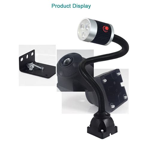 220V 9W Led Machine Work Lamp 50Cm Gooseneck Indus Grandado