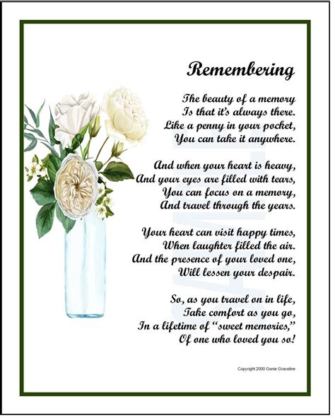 Bereavement Poem Memorial T Digital Download Remembrance Poem