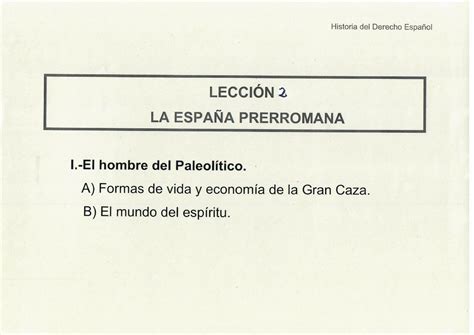 Esquema Leccion Historia Del Derecho Historia Del Derecho Espa Ol