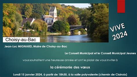 Les vœux 2024 du Maire en vidéo Site officiel de la commune de Choisy