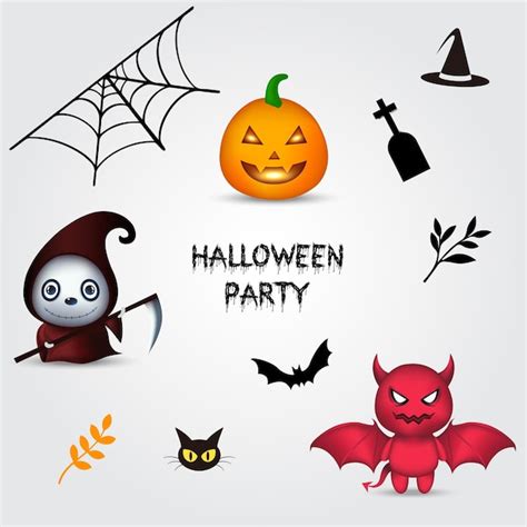 Premium Vector Collection Of Halloween Party Elements Vector