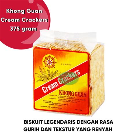 Jual Khong Guan Cream Crackers 375 Gram Krim Kraker Sehat Bergizi