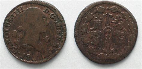 Spanien Spain Maravedis Segovia Carlos Iv Copper Vf Ma