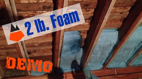 Dow Lb Spray Foam On Basement Ceiling Youtube