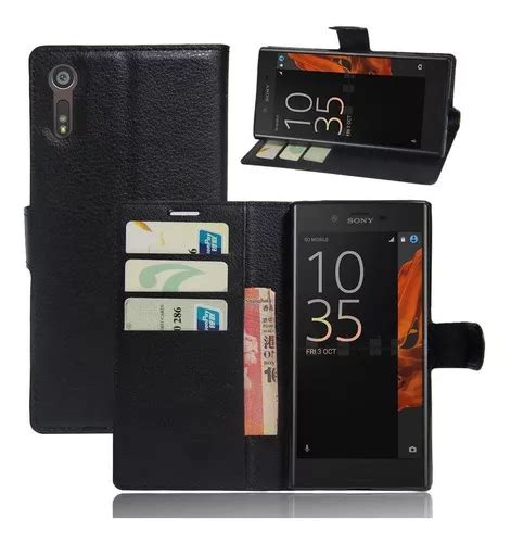 Capa Capinha Carteira Sony Xperia Xz Xzs Couro Flip Wallet Cor Preto