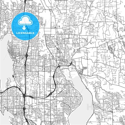 Redmond, Washington - Area Map - Light - HEBSTREITS