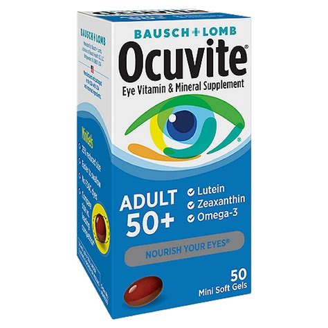 Bausch Lomb Ocuvite Eye Vitamin And Mineral Supplement Adult 50 50 Count