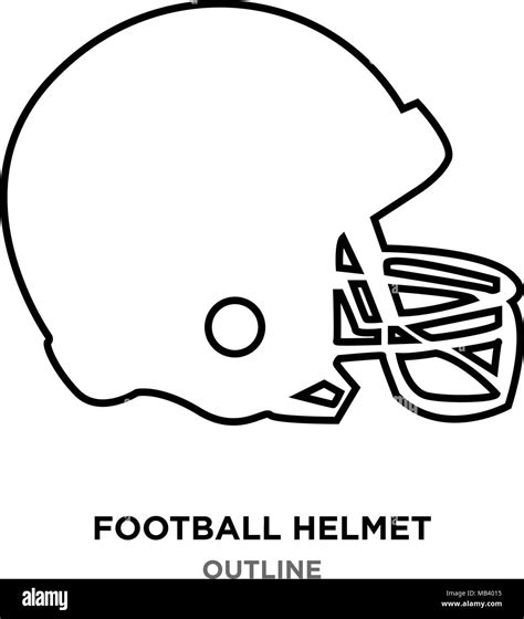 football helmet outline on white background Stock Vector Image & Art ...