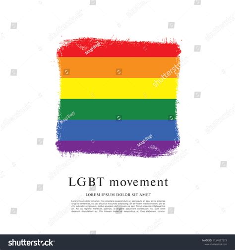 Rainbow Flag Lgbt Movement Vector Illustration Stock Vector Royalty