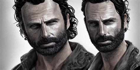 Rick Grimes In Resident Evil Artstation Hall Of Fame Stable