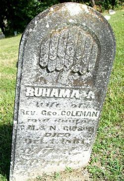 Ruhama A Gibson Coleman M Morial Find A Grave