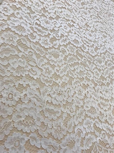 Offwhite Lace Fabric Embroidered Lace French Lace Wedding Etsy