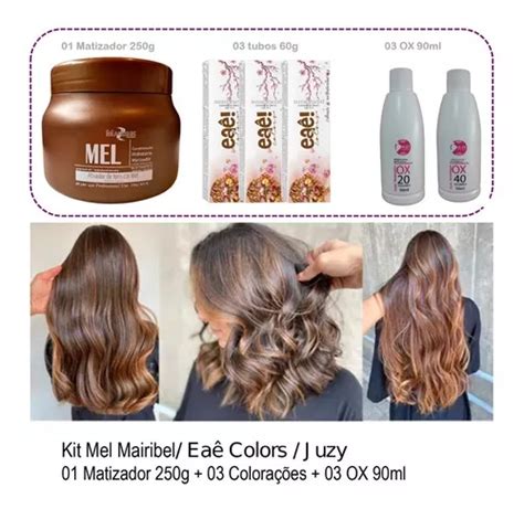 Kit Cabelos Mel Matizador Mairibel Tinta C Ox Ml Parcelamento