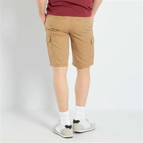 Bermudas Cargo Hombre Talla S Xxl Kaki Kiabi