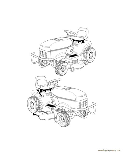 Husqvarna Riding Lawn Mower Coloring Page Free Printable Coloring Pages