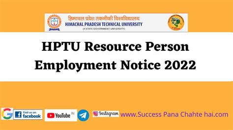 Central University Of Himachal Pradesh Resource Person Employment