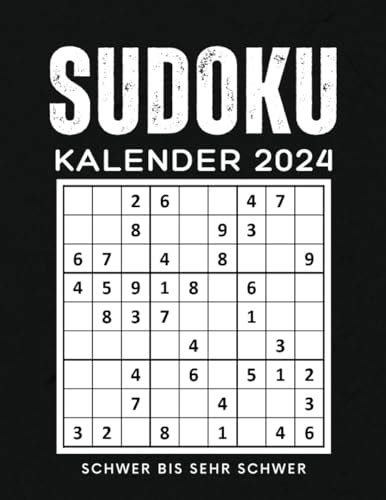 Sudoku Kalender Schwer Bis Sehr Schwer R Tselbuch F R