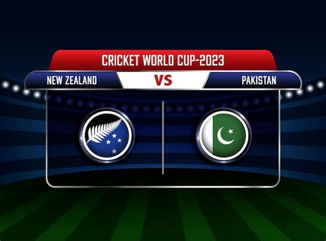 Premium Vector New Zealand Vs Pakistan Cricket World Cup