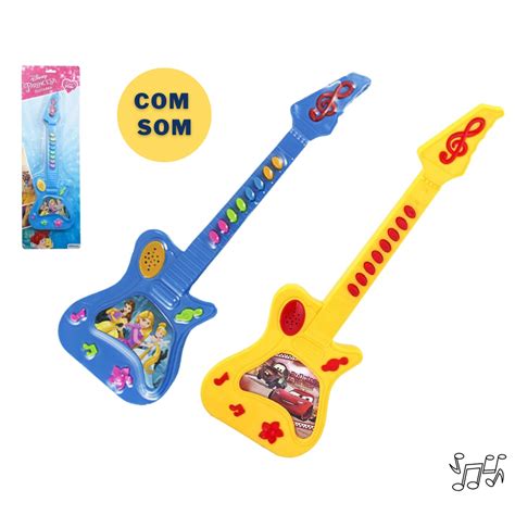 Guitarra Musical Infantil A Pilha Disney Princesas Ou Carros Shopee