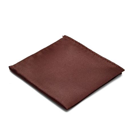 Pochette De Costume En Soie Marron Uni Qualit Et Pas Cher