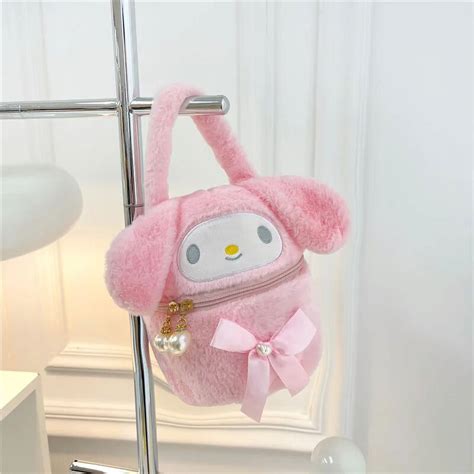 Sanrio Plush Bag Cinnamoroll Tote Bag Kuromi Handbag My Melody Shoulder