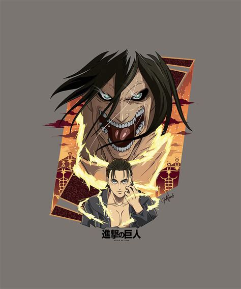 Attack On Titan Eren Jaeger Kids T Nostalgia 70s Tapestry Textile By