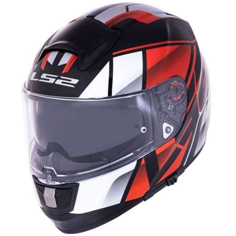 Capacete LS2 Vector Evo FF397 Kripton Preto Vermelho Branco - Nacar