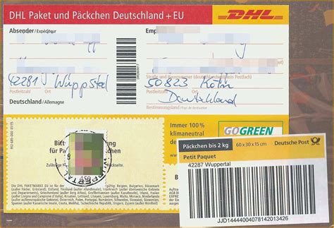 beste  paket richtig beschriften dhl kostenlos vorlagen und muster