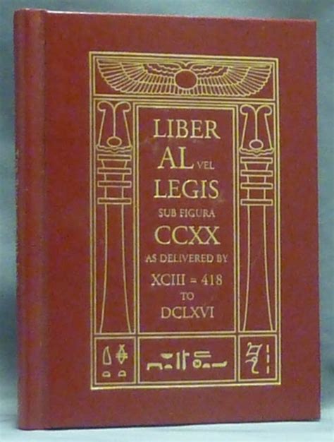 The Book Of The Law Liber Al Vel Legis Sub Figura Ccxx Aleister Crowley First Edition Thus