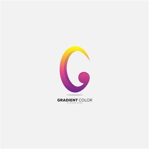 Plantilla de degradado de logotipo de diseño inicial g Vector Premium