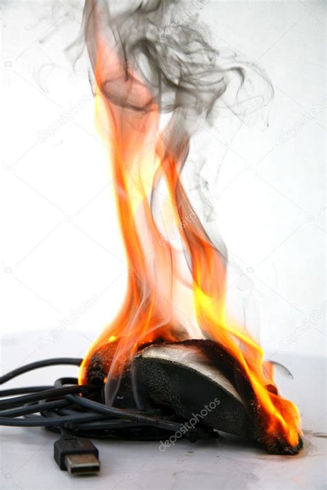 Burning computer mouse — Stock Photo © konstantin32 #1633032