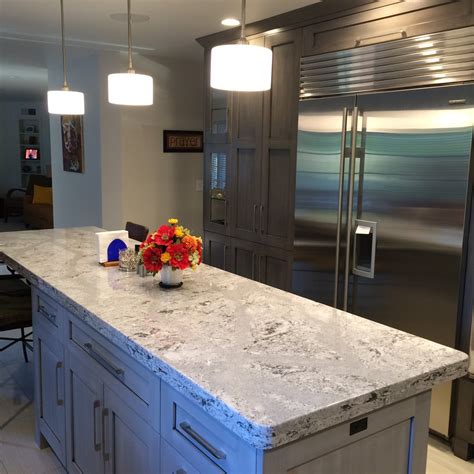 Cambria Quartz Summerhill on Grey Cabinets - Modern - Kitchen - Other - by The Stone Company | Houzz