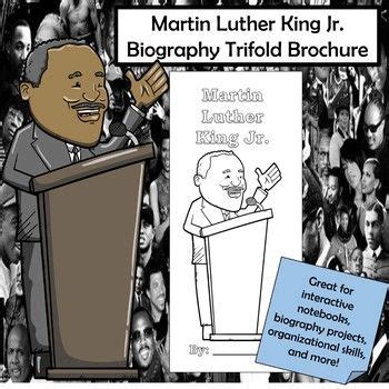 Martin Luther King Jr. Biography Trifold Brochure | Trifold brochure ...