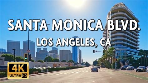 Santa Monica Boulevard West End Of Route In California Usa