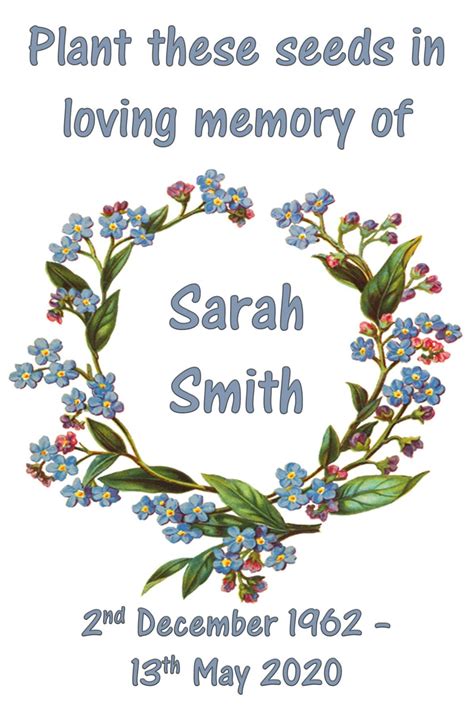 Forget Me Not Seed Wreath Blooming Memories