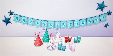 Birthday Party Decor (Sims3 to Sims4) | ddaengsims | Sims, Sims 4 ...