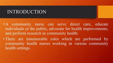 Ppt On Roles And Responsibilities Of Community Health Nurse Ppt