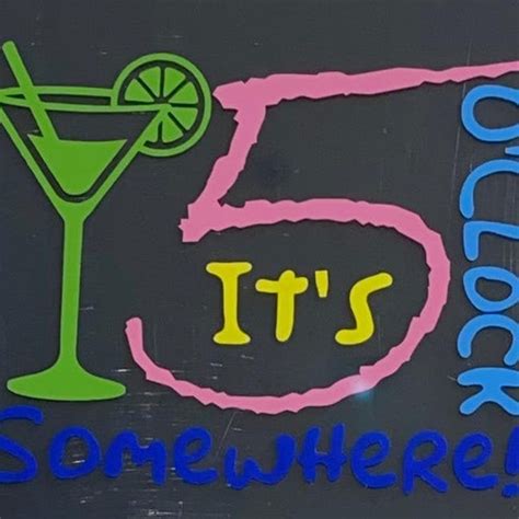 It S O Clock Somewhere Decal Full Color Drinking Etsy