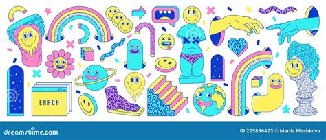 weird style alphabet letters  numbers vector bizarre font type