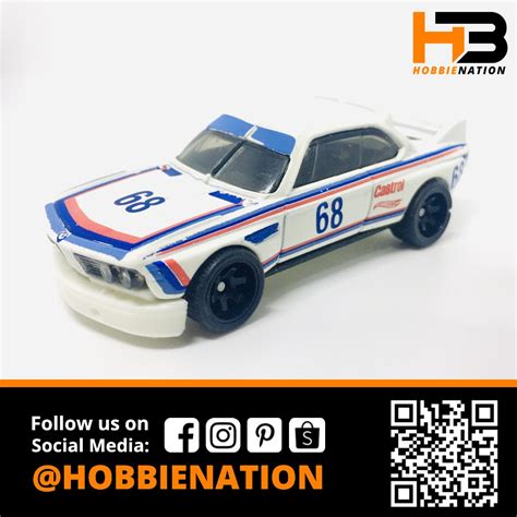 Hotwheels Wheelswapped 73 BMW 3 0 CSL Race Car Hotwheels Inno64 Hot Wheels Majorette